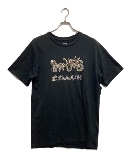 COACH（コーチ）COACH (コーチ) プリントTシャツ ブラック サイズ:Mの古着・服飾アイテム