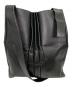 yohji yamamoto+Noir (ヨウジヤマモトプリュスノアール) フロントプリーツレザー ショルダーバッグ ブラック：25000円