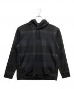 BLACK LABEL CRESTBRIDGEブラックレーベル クレストブリッジ）の古着「クレストブリッジシャドーチェック柄パーカ」｜ブラック