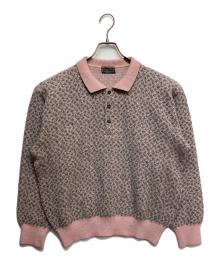 Christian Dior MONSIEUR（クリスチャンディオールムッシュ）の古着「ニットポロシャツ」｜ピンク