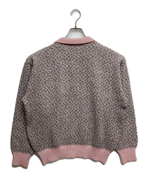 Christian Dior MONSIEUR（クリスチャンディオールムッシュ）Christian Dior MONSIEUR (クリスチャンディオールムッシュ) ニットポロシャツ ピンク サイズ:Lの古着・服飾アイテム