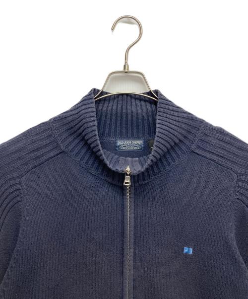 POLO JEANS COMPANY（ポロジーンズカンパニー）POLO JEANS COMPANY (ポロジーンズカンパニー) ジップアップニット ネイビー サイズ:XLの古着・服飾アイテム