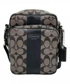 COACHコーチ）の古着「シグネチャーショルダーバッグ」｜ブラック