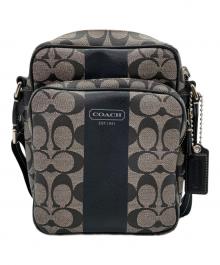 COACH（コーチ）の古着「シグネチャーショルダーバッグ」｜ブラック