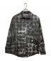 DSQUARED2（ディースクエアード）の古着「Dirty Check Dropped Shoulder Shirt」｜ブラック