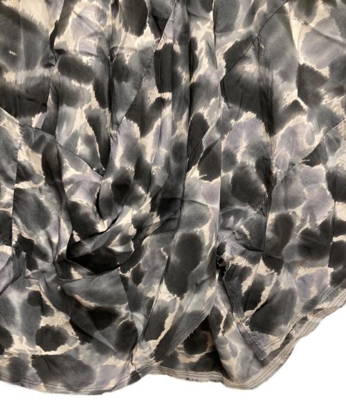 COMME des GARCONS（コムデギャルソン）COMME des GARCONS (コムデギャルソン) アシンメトリー総柄スカート ブラック サイズ:Mの古着・服飾アイテム