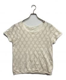 PLEATS PLEASE（プリーツプリーズ）の古着「メッシュショートスリーブカットソー」｜ホワイト