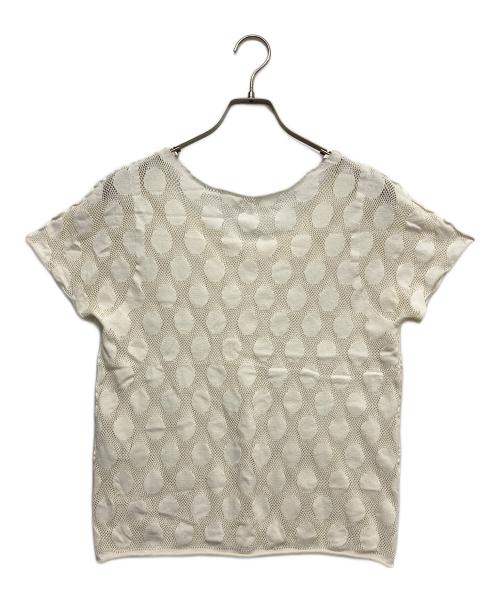 PLEATS PLEASE（プリーツプリーズ）PLEATS PLEASE (プリーツプリーズ) メッシュショートスリーブカットソー ホワイト サイズ:3の古着・服飾アイテム