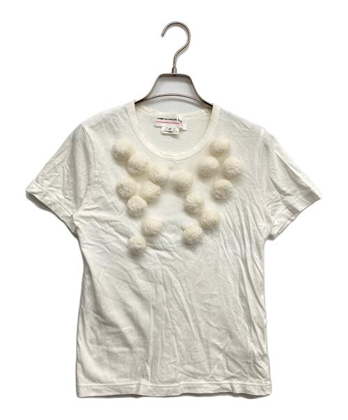 COMME des GARCONS GIRL（コムデギャルソンガール）COMME des GARCONS GIRL (コムデギャルソンガール) ボンボン付きTシャツ ホワイト サイズ:Mの古着・服飾アイテム