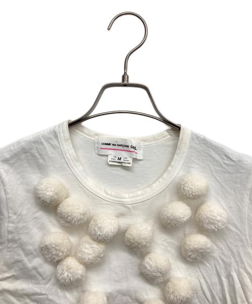 COMME des GARCONS GIRL（コムデギャルソンガール）COMME des GARCONS GIRL (コムデギャルソンガール) ボンボン付きTシャツ ホワイト サイズ:Mの古着・服飾アイテム