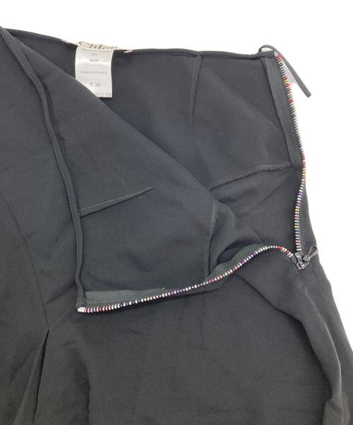 Chloe（クロエ）Chloe (クロエ) rainbow zipper high low skirt ブラック サイズ:38の古着・服飾アイテム