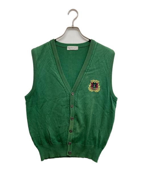 Burberry's（バーバリー）Burberry's (バーバリー) ニットベスト グリーン サイズ:Mの古着・服飾アイテム
