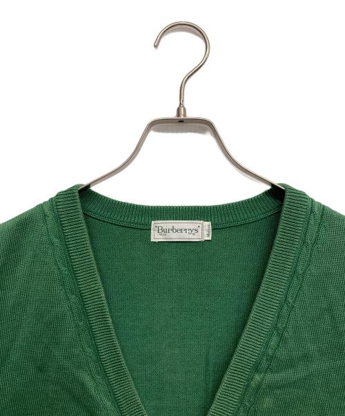 Burberry's（バーバリー）Burberry's (バーバリー) ニットベスト グリーン サイズ:Mの古着・服飾アイテム