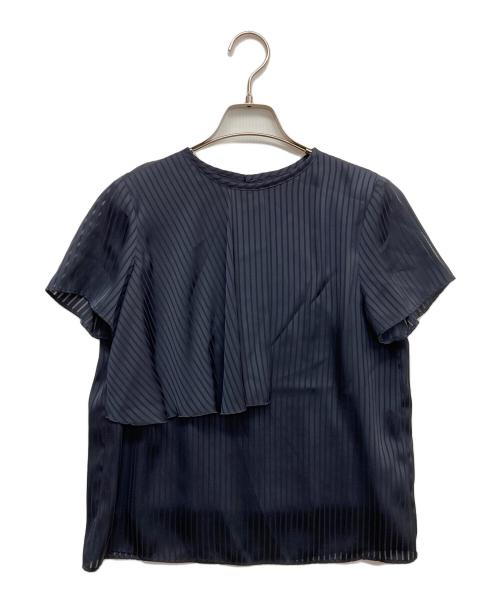 INDIVI（インディヴィ）INDIVI (インディヴィ) ストライプS/Sブラウス ネイビー サイズ:5の古着・服飾アイテム