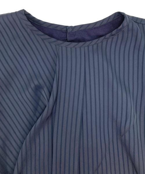 INDIVI（インディヴィ）INDIVI (インディヴィ) ストライプS/Sブラウス ネイビー サイズ:5の古着・服飾アイテム