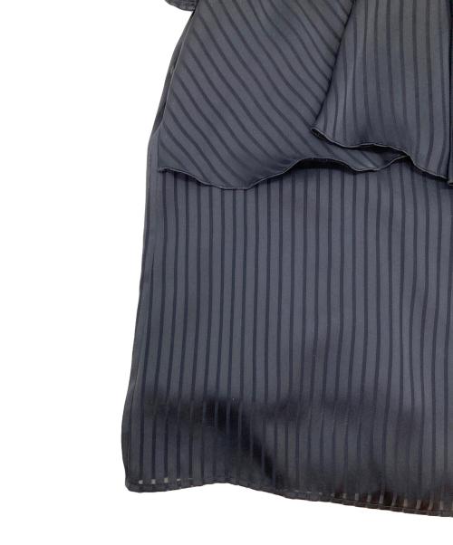 INDIVI（インディヴィ）INDIVI (インディヴィ) ストライプS/Sブラウス ネイビー サイズ:5の古着・服飾アイテム