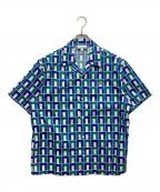 LACOSTEラコステ）の古着「オープンカラーシャツ」｜ブルー