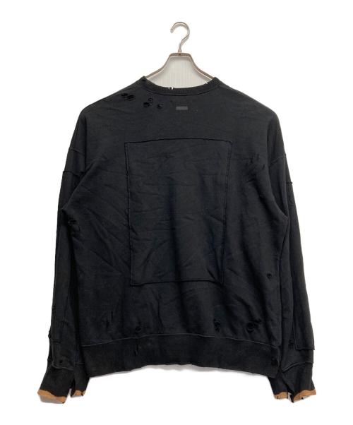 stein（シュタイン）stein (シュタイン) OVERSIZED REBUILD SWEAT LS ブラック サイズ:Mの古着・服飾アイテム