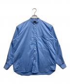 DAIWA PIER393ダイワ ピアサーティナイン）の古着「BAND COLLAR SHIRTS L/S」｜ブルー