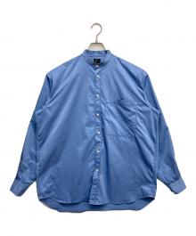 DAIWA PIER393（ダイワ ピアサーティナイン）の古着「BAND COLLAR SHIRTS L/S」｜ブルー