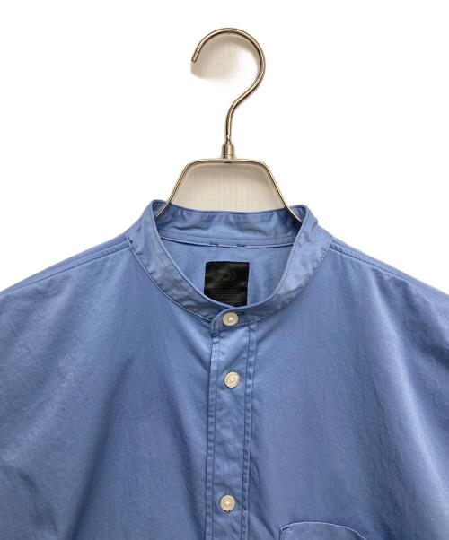 DAIWA PIER393（ダイワ ピアサーティナイン）DAIWA PIER393 (ダイワ ピアサーティナイン) BAND COLLAR SHIRTS L/S ブルー サイズ:Mの古着・服飾アイテム