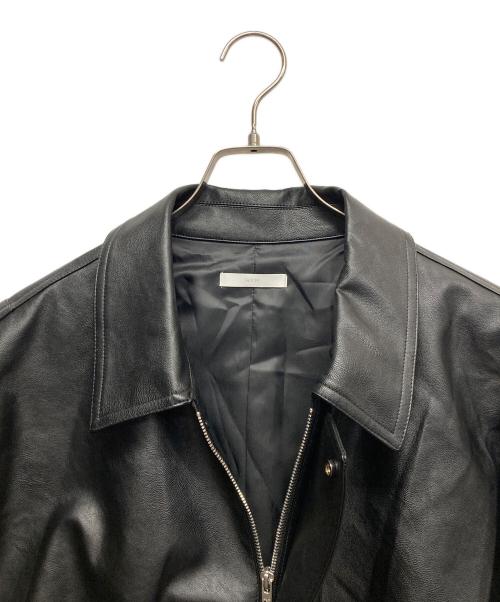 WYM LIDNM（ウィム バイ リドム）WYM LIDNM (ウィム バイ リドム) ARTIFICIAL GRAIN MILITARY BLOUSON ブラック サイズ:Lの古着・服飾アイテム