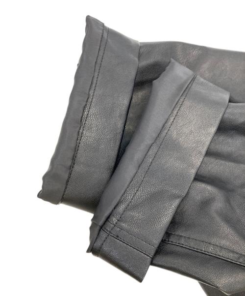 WYM LIDNM（ウィム バイ リドム）WYM LIDNM (ウィム バイ リドム) ARTIFICIAL GRAIN MILITARY BLOUSON ブラック サイズ:Lの古着・服飾アイテム