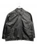 WYM LIDNM（ウィム バイ リドム）の古着「ARTIFICIAL GRAIN MILITARY BLOUSON」｜ブラック