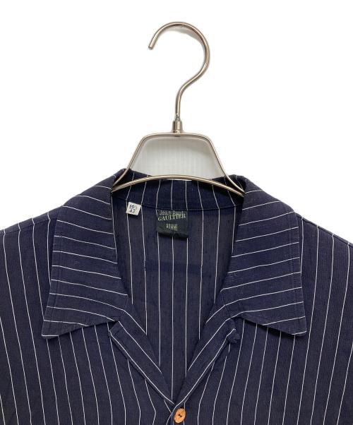 Jean Paul Gaultier homme（ジャンポールゴルチェオム）Jean Paul Gaultier homme (ジャンポールゴルチェオム) 半袖シャツ ネイビー サイズ:16 1/2の古着・服飾アイテム