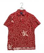 POLO SPORTポロスポーツ）の古着「半袖和柄ポロシャツ」｜レッド
