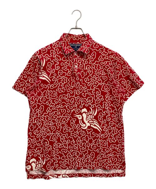 POLO SPORT（ポロスポーツ）POLO SPORT (ポロスポーツ) 半袖和柄ポロシャツ レッド サイズ:Lの古着・服飾アイテム