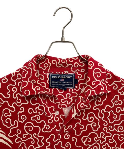 POLO SPORT（ポロスポーツ）POLO SPORT (ポロスポーツ) 半袖和柄ポロシャツ レッド サイズ:Lの古着・服飾アイテム