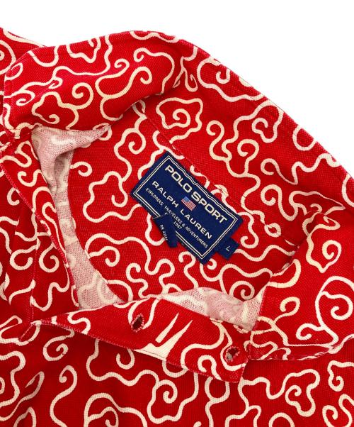 POLO SPORT（ポロスポーツ）POLO SPORT (ポロスポーツ) 半袖和柄ポロシャツ レッド サイズ:Lの古着・服飾アイテム