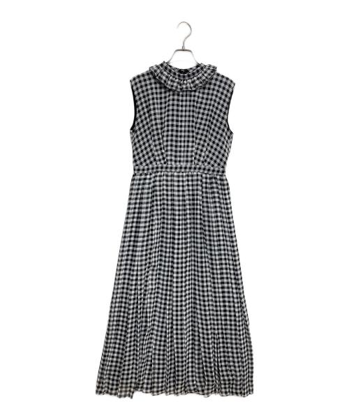 CELFORD（セルフォード）CELFORD (セルフォード) チェックボウタイワンピース ブラック サイズ:38の古着・服飾アイテム