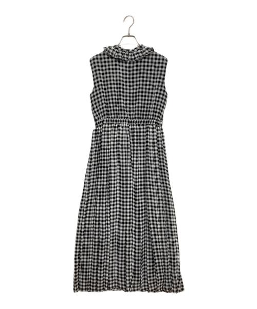 CELFORD（セルフォード）CELFORD (セルフォード) チェックボウタイワンピース ブラック サイズ:38の古着・服飾アイテム