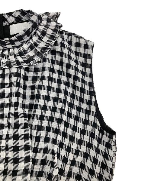 CELFORD（セルフォード）CELFORD (セルフォード) チェックボウタイワンピース ブラック サイズ:38の古着・服飾アイテム