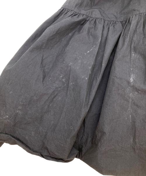 SACRA（サクラ）SACRA (サクラ) コットン ナイロン リプルド フィニッシュ ワンピース ブラック サイズ:38の古着・服飾アイテム