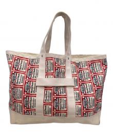 WASTED YOUTH×BUDWEISER（ウェイステッドユース×バドワイザー）の古着「WY×BW PATTERN PRINT TOTE BAG」｜アイボリー