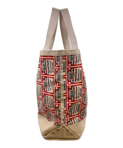 WASTED YOUTH（ウェイステッドユース）Wasted Youth (ウェイステッドユース) BUDWEISER (バドワイザー) WY×BW PATTERN PRINT TOTE BAG アイボリーの古着・服飾アイテム