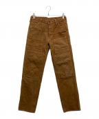 SAMURAI JEANSサムライジーンズ）の古着「17ozダブルニーワークパンツ」｜ブラウン