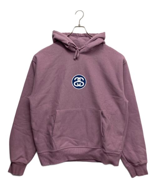 stussy（ステューシー）stussy (ステューシー) SS Link Hooded Sweat パープル サイズ:XLの古着・服飾アイテム