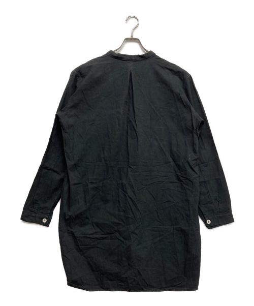 古着（フルギ）古着 (フルギ) 後染めグランパシャツ ブラック サイズ:40の古着・服飾アイテム