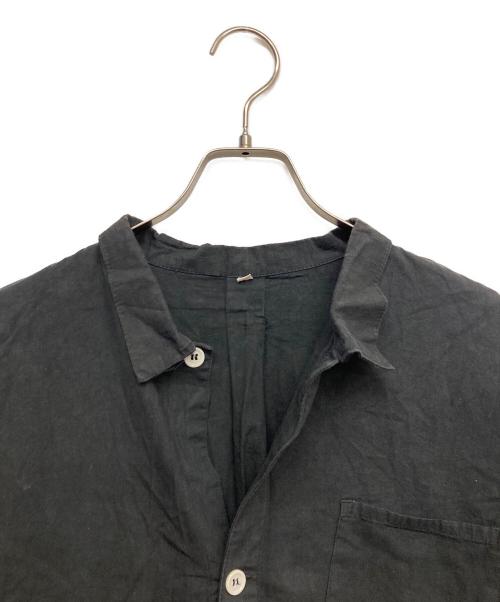 古着（フルギ）古着 (フルギ) 後染めグランパシャツ ブラック サイズ:40の古着・服飾アイテム