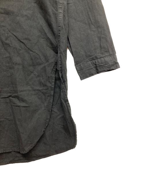 古着（フルギ）古着 (フルギ) 後染めグランパシャツ ブラック サイズ:40の古着・服飾アイテム