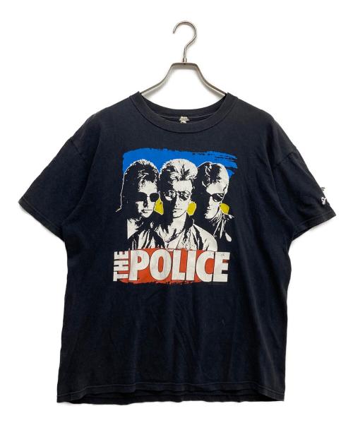 anvil（アンヴィル）anvil (アンヴィル) POLICE バンドプリントTシャツ ネイビー サイズ:Lの古着・服飾アイテム