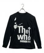 FRUIT OF THE LOOMフルーツオブザルーム）の古着「THE WHO バンドプリントロングカットソー」｜ブラック