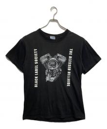 M&O Knits（エムアンドオー・ニットズ）の古着「スカルプリントTシャツ」｜ブラック