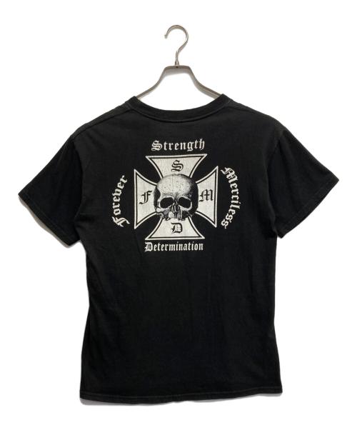 M&O Knits（エムアンドオー・ニットズ）M＆O KNITS (エムアンドオー・ニットズ) スカルプリントTシャツ ブラック サイズ:Mの古着・服飾アイテム