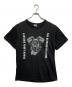 M＆O KNITS（エムアンドオー・ニットズ）の古着「スカルプリントTシャツ」｜ブラック