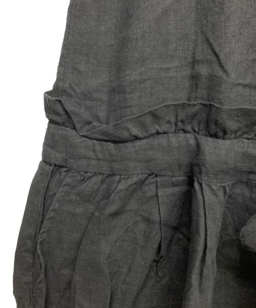 TSUHARU by samansa Mos2（ツハル バイ サマンサモスモス）TSUHARU by samansa Mos2 (ツハル バイ サマンサモスモス) リネンノースリーブワンピース ブラック サイズ:Fの古着・服飾アイテム